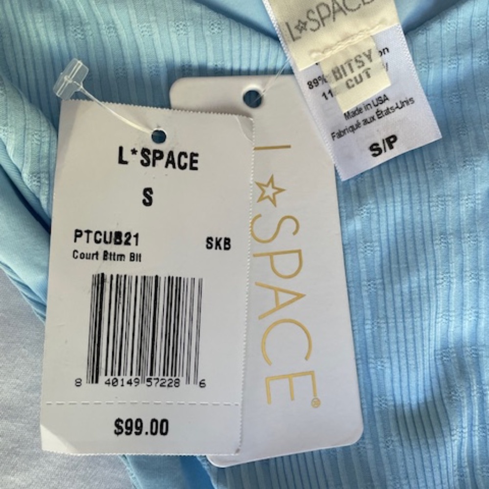 L Space Court Bitsy Bikini Bottom Size S BRAND NEW! 🩵 SKY BLUE - Picture 6 of 7